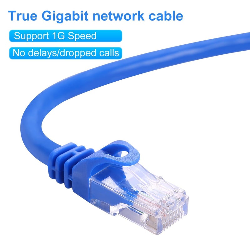 AvesView CAT 6 Ethernet Cable 100 FT, Indoor High-Speed 10Gbps Snagless Long CAT6 Internet Cable 100FT for Network, Router, Modem, Gaming, PlayStation, Xbox, POE Camera, Blue - Image 3